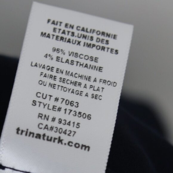 Trina Turk Women's Navy Blue Aja Drawstring Pants Size Small - Picture 7 of 9